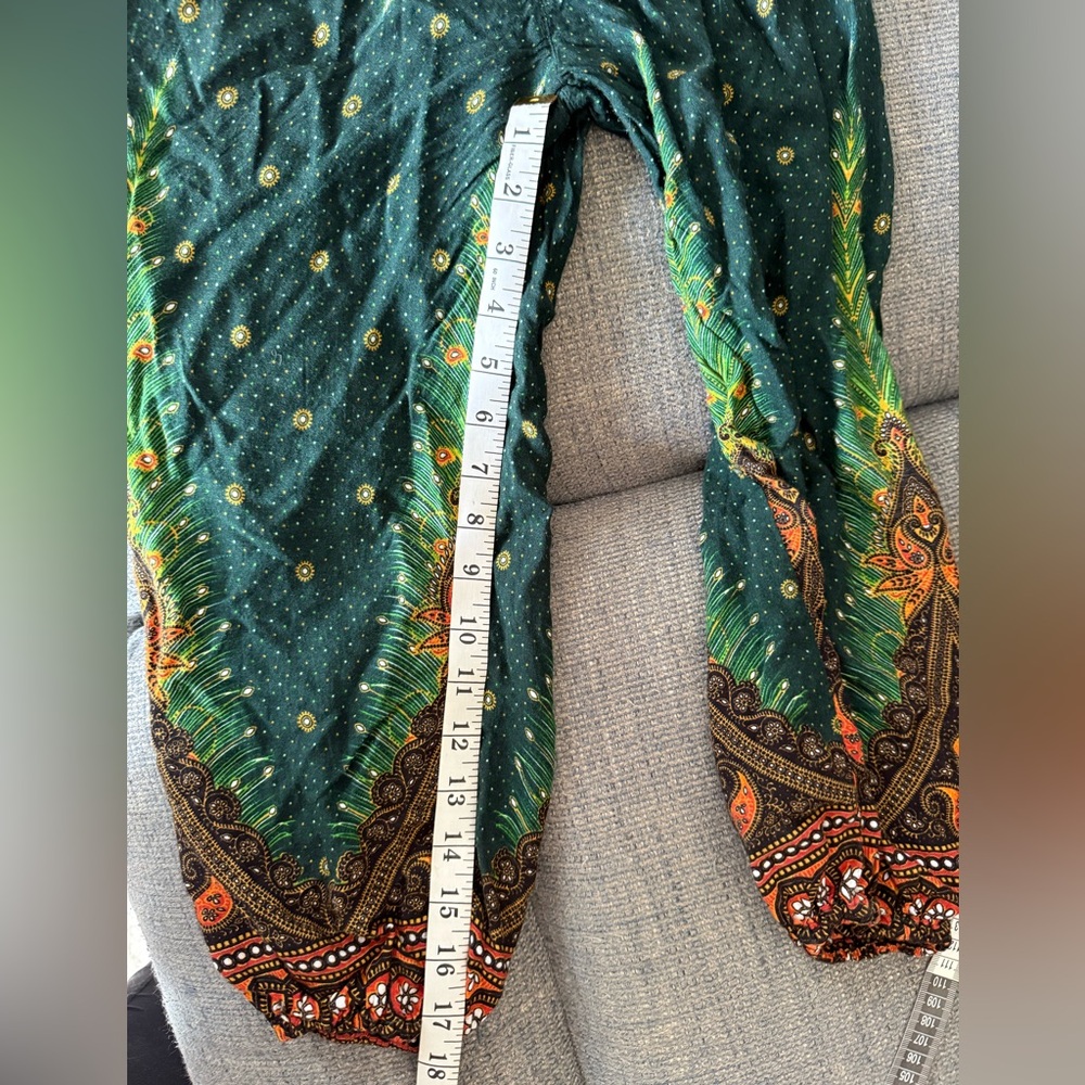 Girls Size 5 Boho Printed Harem Pants Smocked Paisley Peacock Mexicali Blues - Picture 12 of 12
